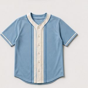 Baseball Jersey River City Design for Unisex Urban Summer Style Featuring Abstract Stripe Piping