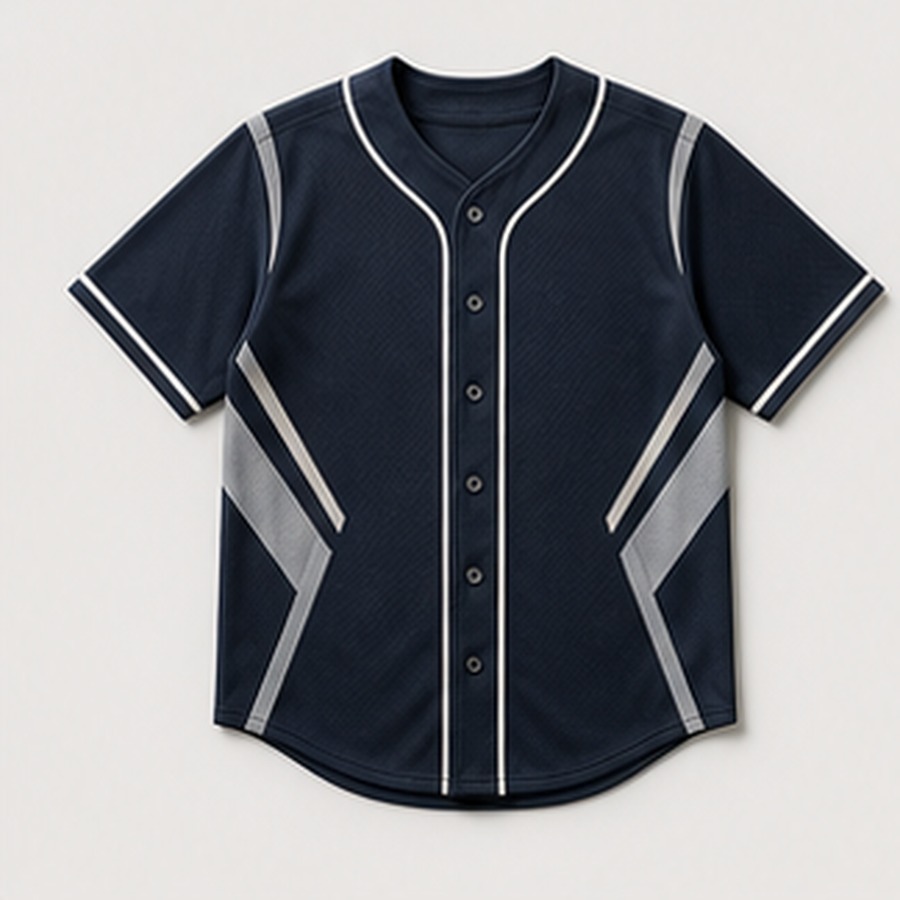 Baseball Jersey Signal Base Design for Unisex Creative Streetwear Featuring Angular Trim
