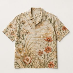 Hawaiian Shirt Dune Bloom Design for Unisex Sunny Day Style Featuring Desert Flower Pattern