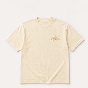 Graphic T Shirt Desert Horizon Design for Unisex Everyday Streetwear Featuring Sunline Artwork