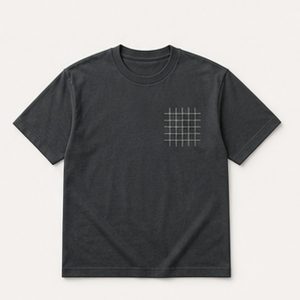 Graphic T Shirt Studio Grid Design for Unisex Creative Daily Wear Featuring Precision Grid Print