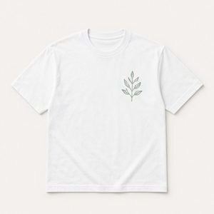 Graphic T Shirt Mono Bloom Design for Unisex Clean Casual Styling Featuring Botanical Line Art
