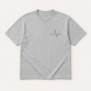 Graphic T Shirt Soft Signal Design for Unisex Minimal Wardrobes Featuring Pulse Graphic