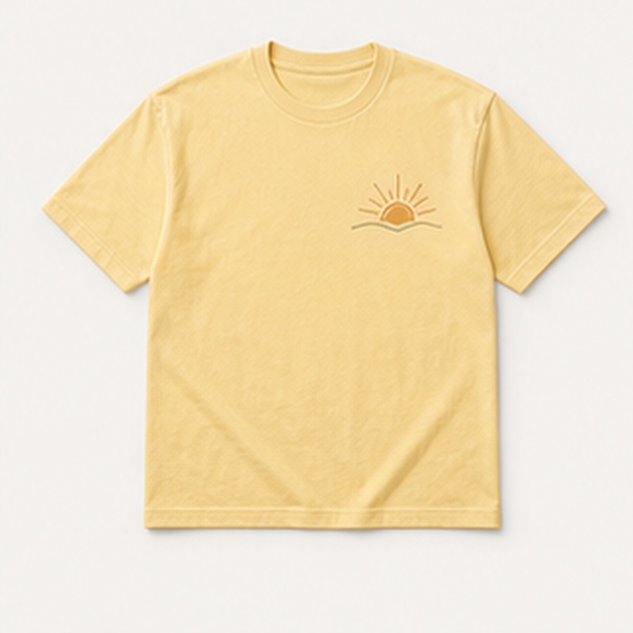 Graphic T Shirt Daybreak Form Design for Unisex Fresh Daily Outfits Featuring Sunrise Detail
