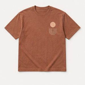 Graphic T Shirt Sandstone Design for Unisex Relaxed Streetwear Featuring Neutral Motif