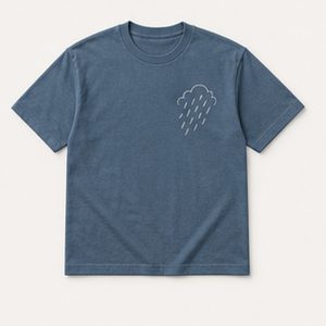 Graphic T Shirt After Rain Design for Unisex Off Duty Looks Featuring Raindrop Linework