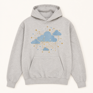 Graphic Hoodie Dune Signal Design for Unisex Off Duty Streetwear Featuring Warm Neutral Artwork